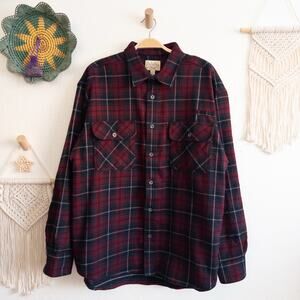 Cabela's Plaid Flannel Men's Casual Button Down Shirt Size XL